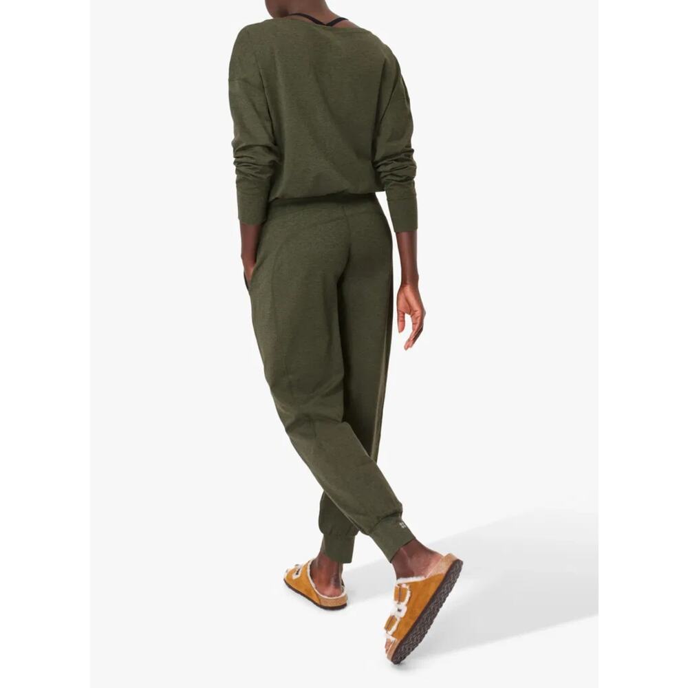 Sweaty Betty Gary Long Sleeve Jumpsuit Green Size Large Lounge - Picture 2 of 9